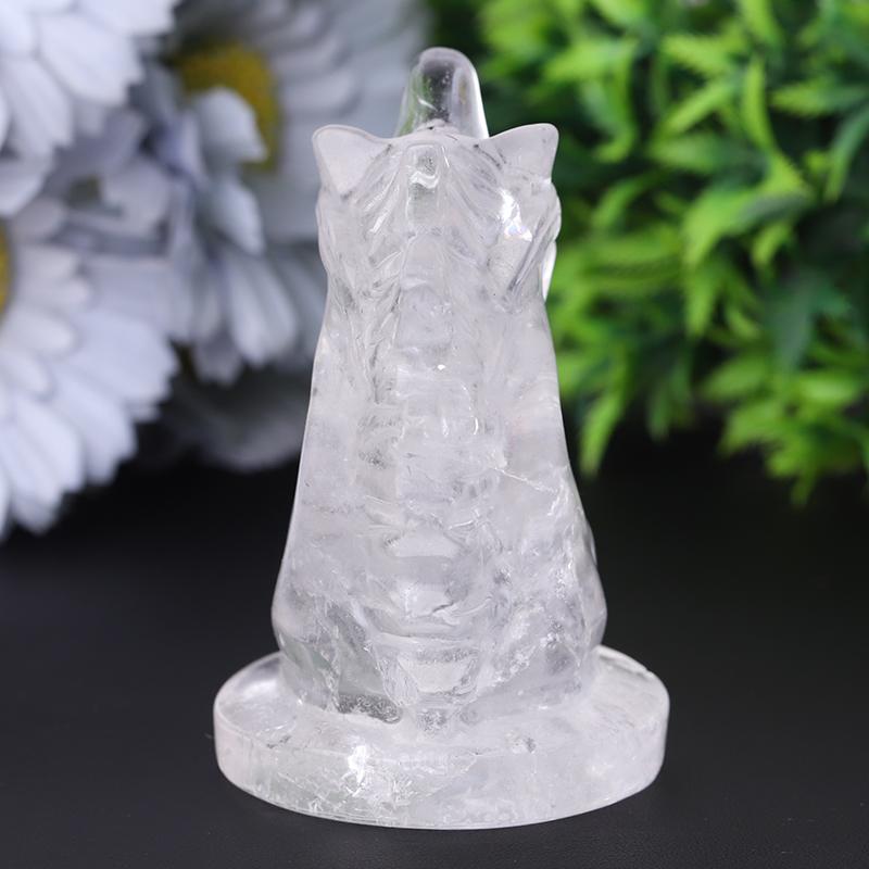 3" Clear Quartz Unicorn Crystal Carvings Wholesale Crystals USA