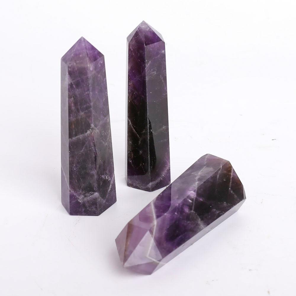Set of 3 Amethyst Points Wholesale Crystals USA