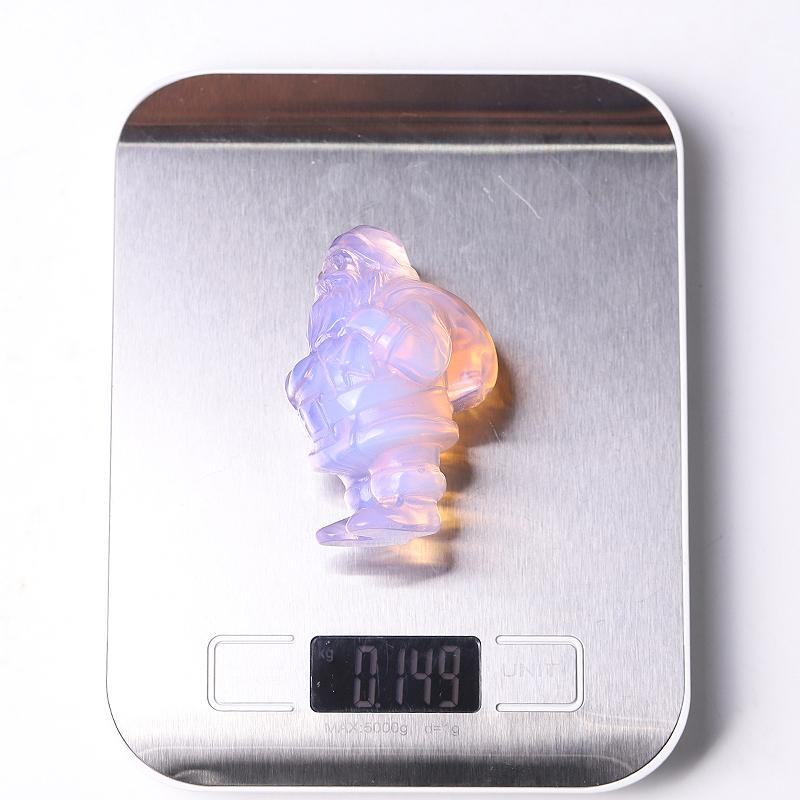 3" Pink Opalite Santa Claus Crystal Carvings for Christmas Wholesale Crystals USA