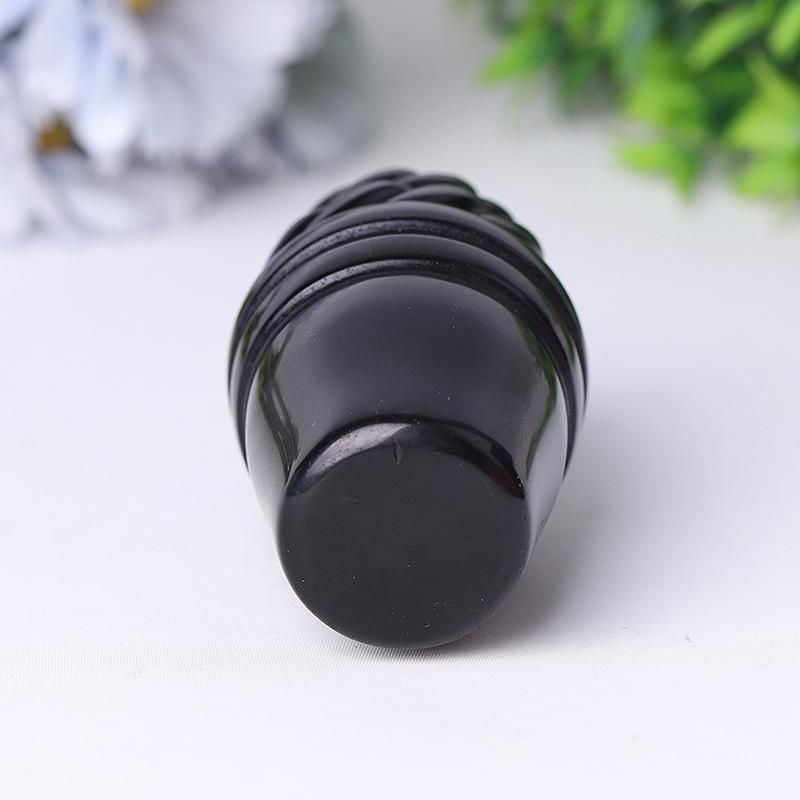 4" Black Obsidian Ice Cream Crystal Carvings Wholesale Crystals USA