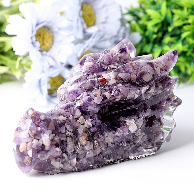 5.5" Large Resin Dragon Head Figurines Wholesale Crystals USA