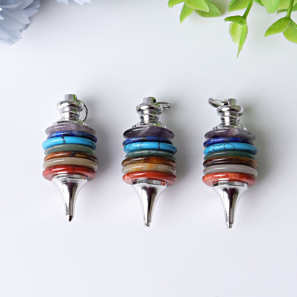 1.7" Chakra Crystal Pendulum Wholesale Crystals USA