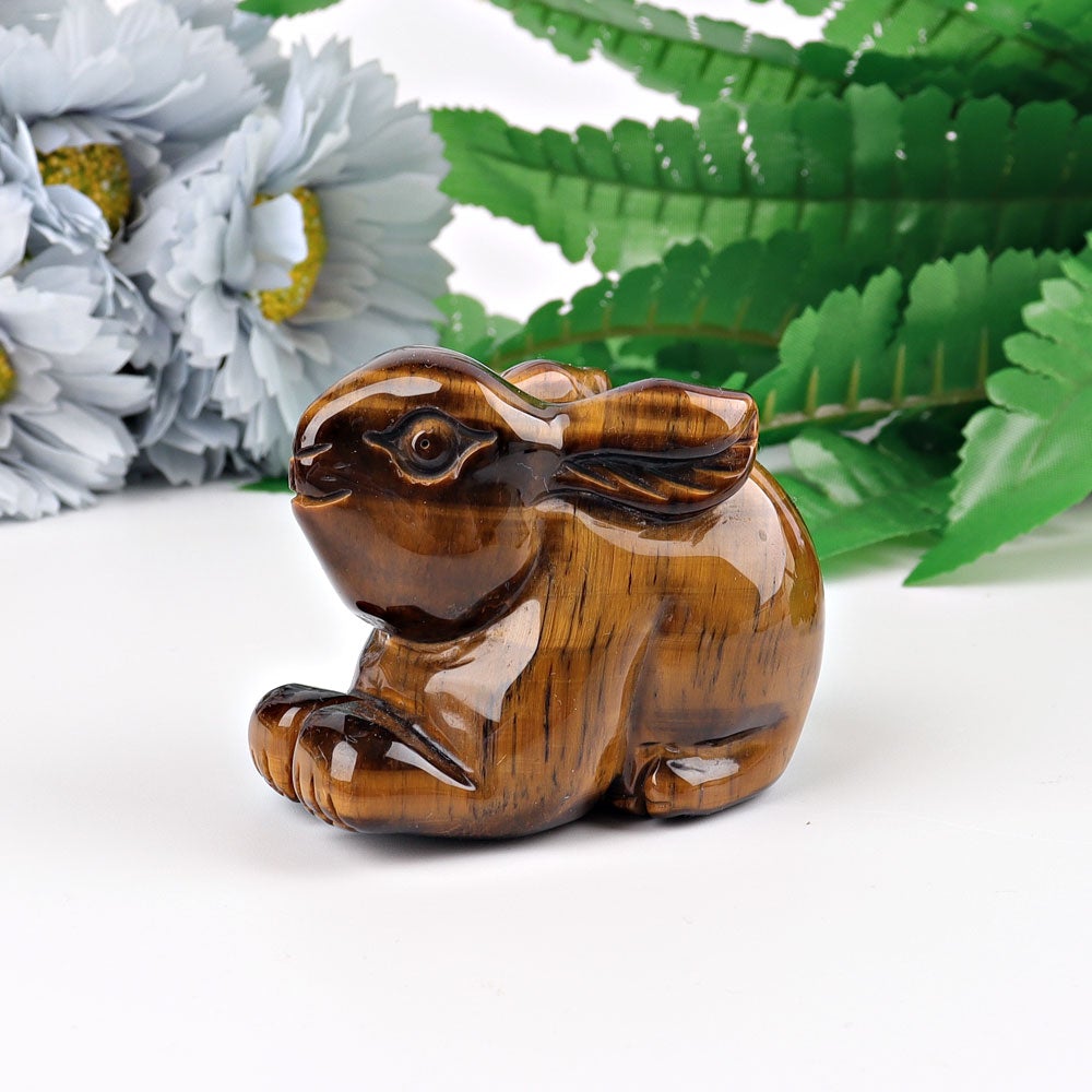 2.4" Tiger's Eye Rabbit Crystal Carving Wholesale Crystals USA