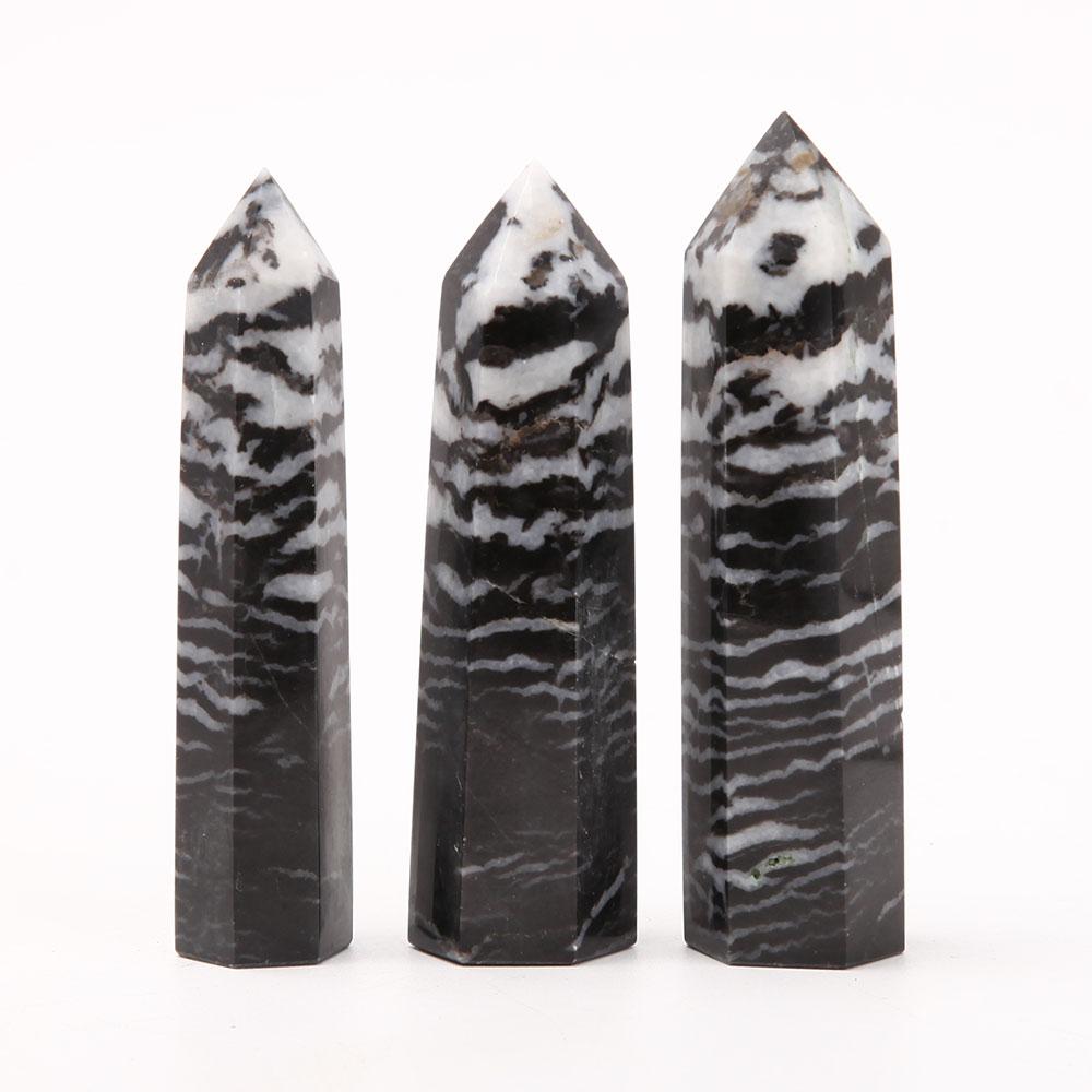 Set of 3 Zebra Jasper Crystal Points Wholesale Crystals USA