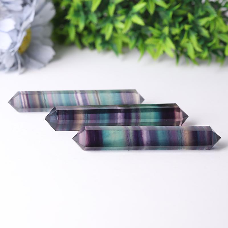 4" High Quality Rainbow Fluorite Double Terminated Point for Healing Wholesale Crystals USA