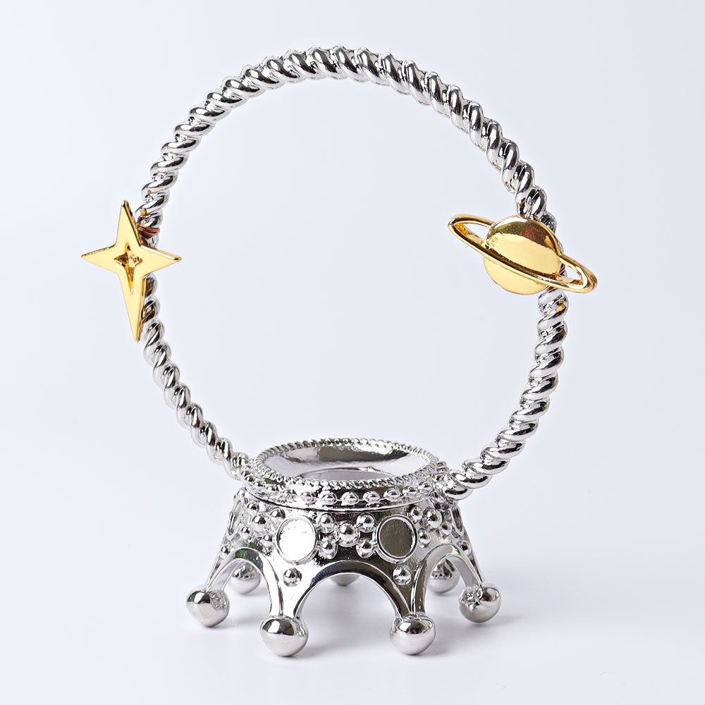 4.3" Metal Crown Design Stand Wholesale Crystals USA