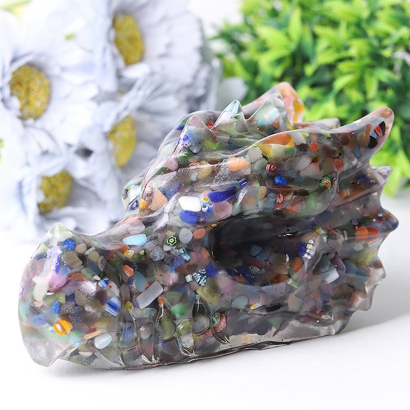 5.5" Large Resin Dragon Head Figurines Wholesale Crystals USA