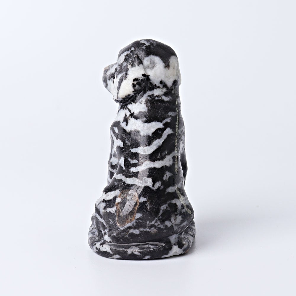 3" Zebra Jasper Dog Crystal Carvings Wholesale Crystals USA