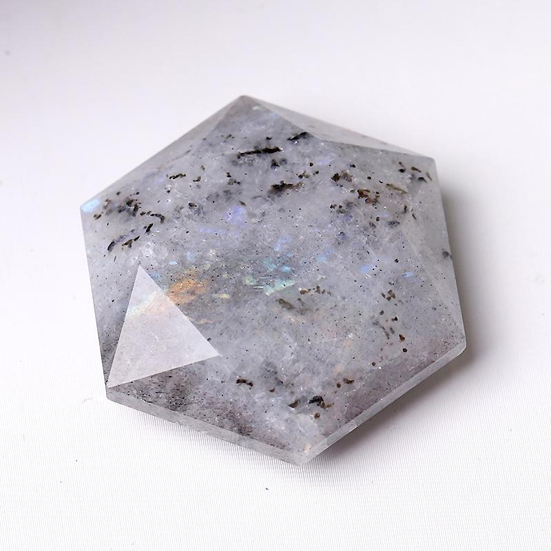 1" Crystal Hexagon Pocket Stone for Pendant for DIY Wholesale Crystals USA