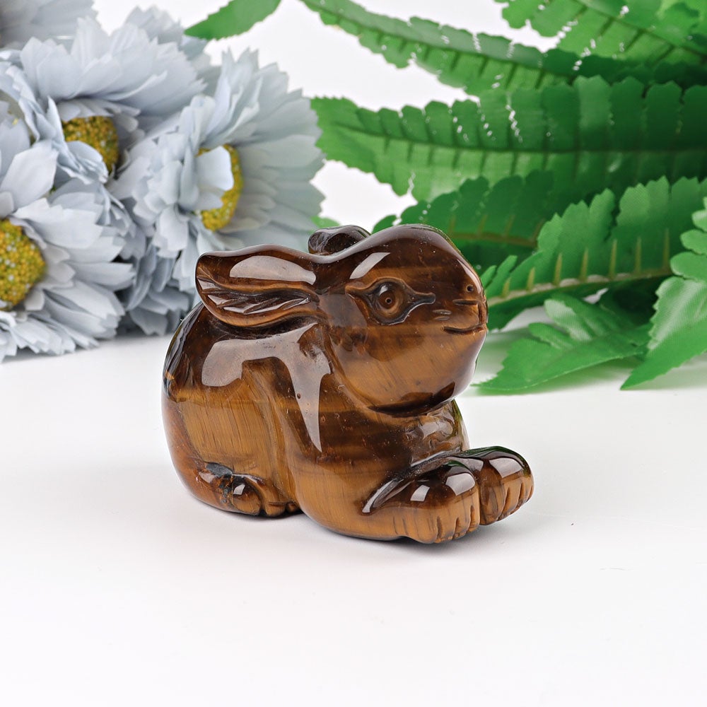2.4" Tiger's Eye Rabbit Crystal Carving Wholesale Crystals USA