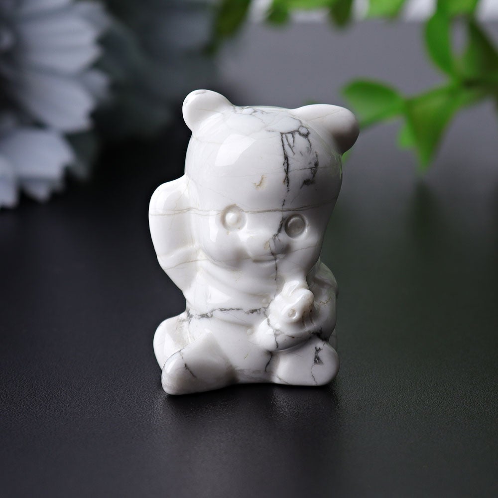 1.5" Howlite Animal Crystal Carvings Wholesale Crystals USA