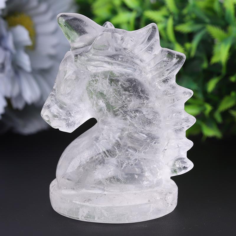 3" Clear Quartz Unicorn Crystal Carvings Wholesale Crystals USA