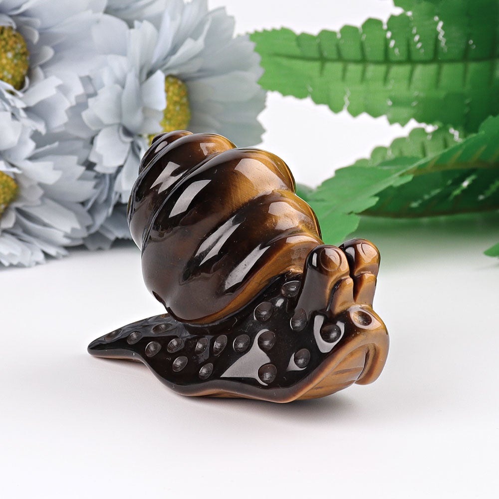 2.5" Tiger's Eye Snail Crystal Carvings Wholesale Crystals USA