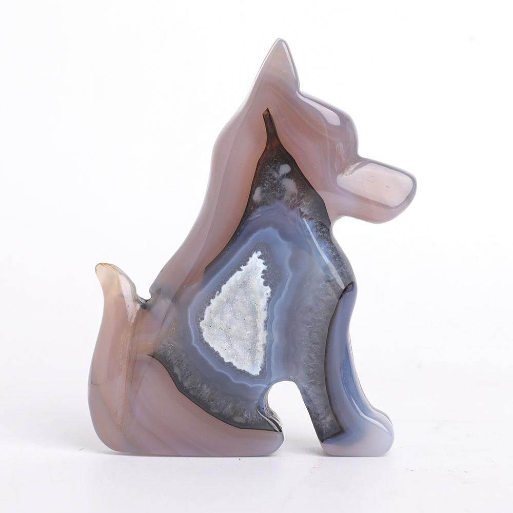 Druzy Agate Dog Carvings Wholesale Crystals USA