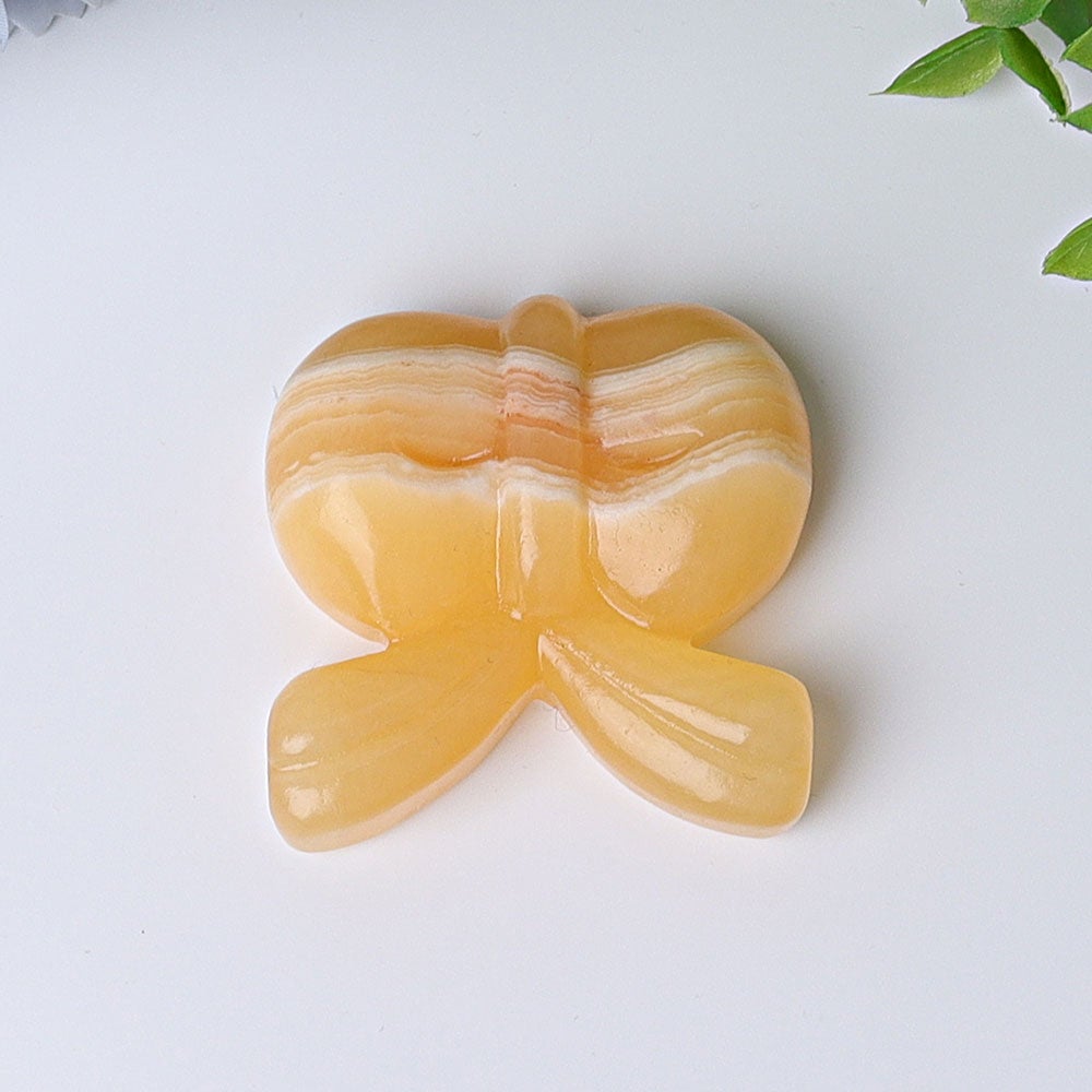 1.9" Orange Calcite Bow-Knot Crystal Carvings Wholesale Crystals USA