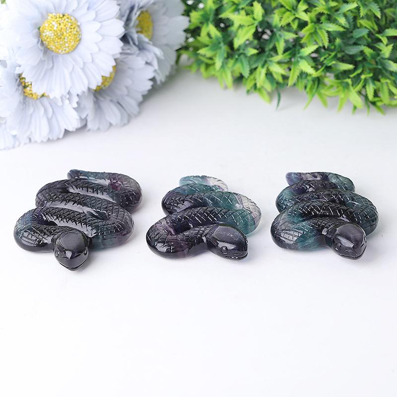 4" Fluorite Snake Crystal Carvings Wholesale Crystals USA