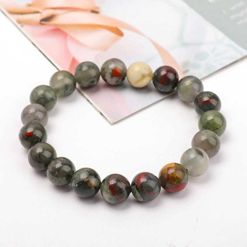 10mm Blood Stone Bracelet Wholesale Crystals USA