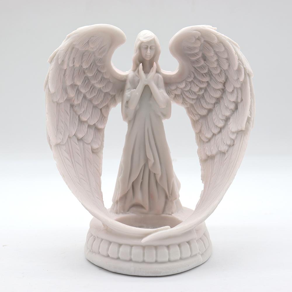 Lighted Resin Angel Stand for Home Decoration