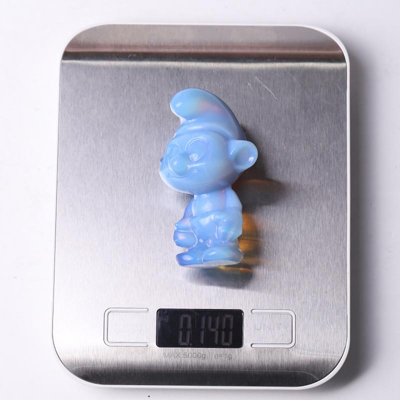 3.2" Blue Opalite Smurfs Crystal Carvings Wholesale Crystals USA
