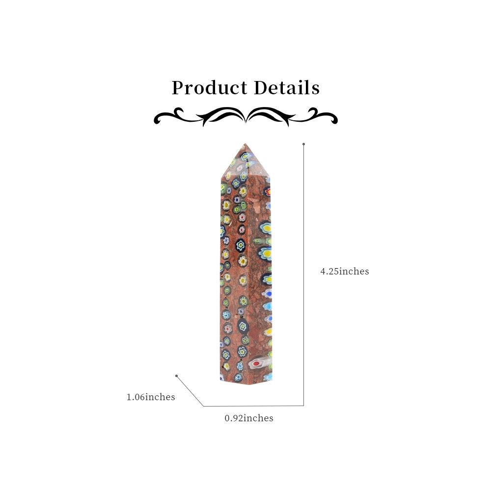 Resin Gold Sand Stone Mixed Manmade Point Wholesale Crystals USA