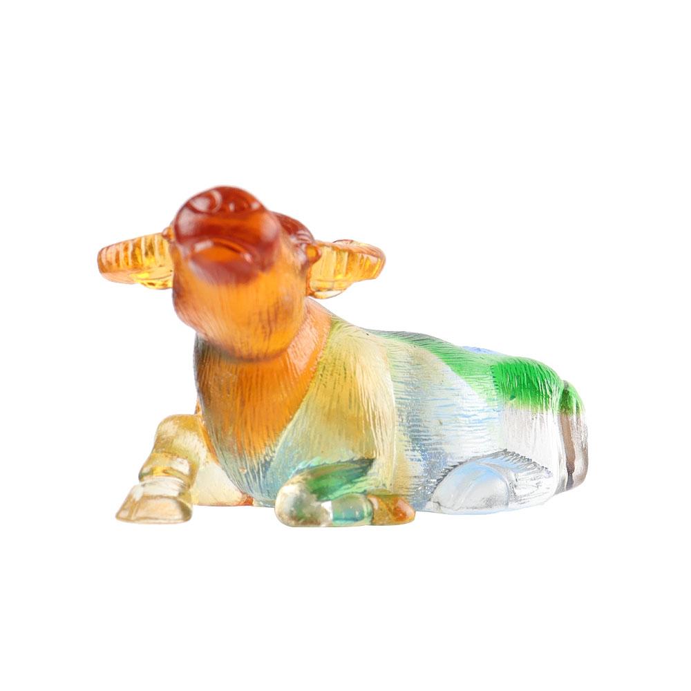 Handmade Colored Glaze Liuli Buffalo Crystal Carvings Wholesale Crystals USA