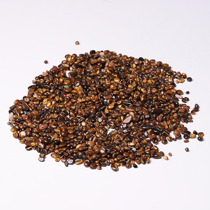 0.1kg Different Size Natural Tiger Eye Chips Crystal Chips for Decoration Wholesale Crystals USA