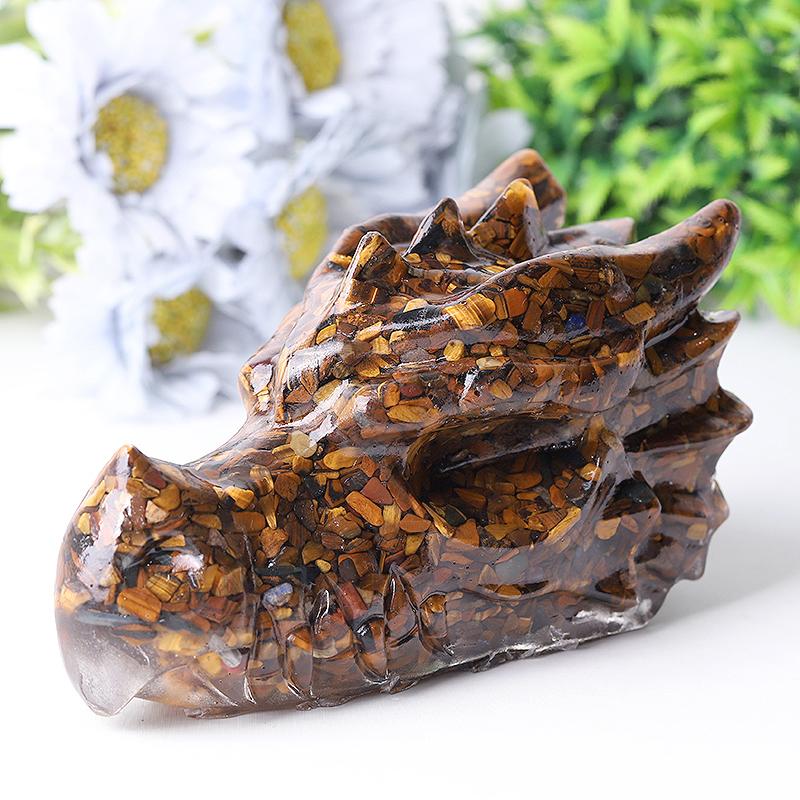5.5" Large Resin Dragon Head Figurines Wholesale Crystals USA
