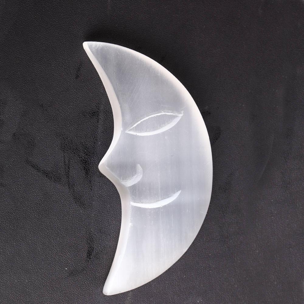 Selenite Moon Crystal Carvings 5.85" Wholesale Crystals USA