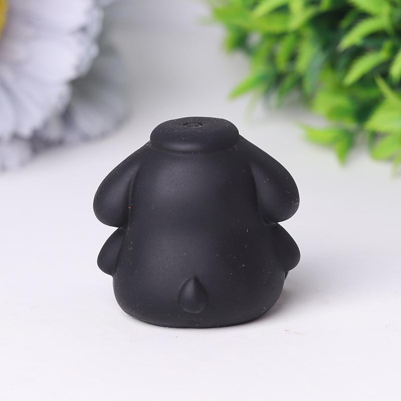Black Obsidian Pompom Purin Crystal Carvings Wholesale Crystals USA