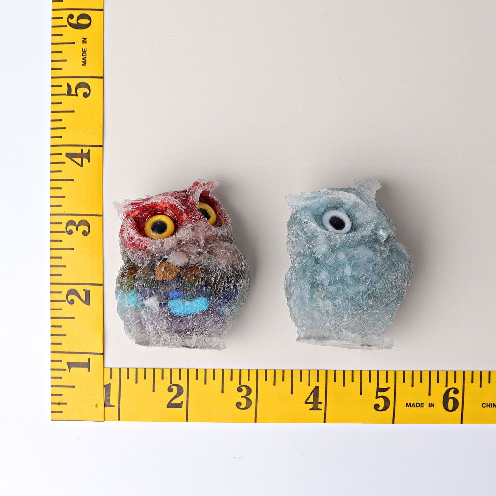 2.4" Resin Owl Crystal Carving Wholesale Crystals USA