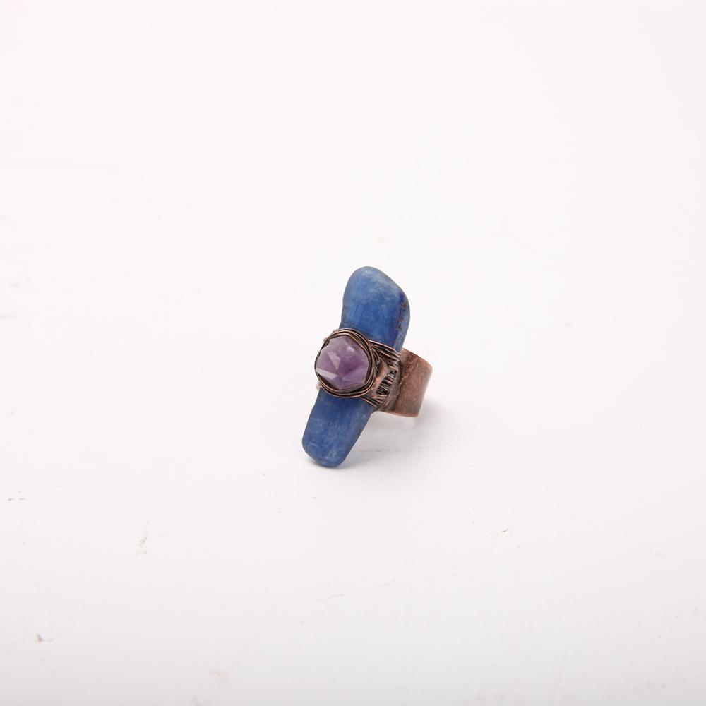 Handmade Amethyst Kyanite Ring Wholesale Crystals USA
