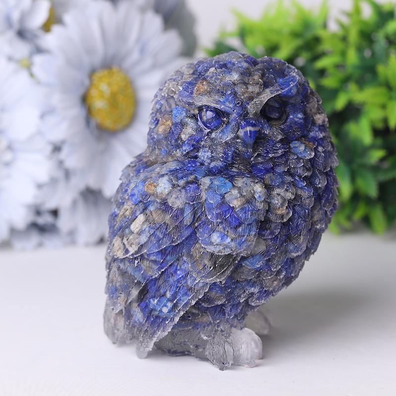 4" Owl Resin Crystal Carvings Wholesale Crystals USA