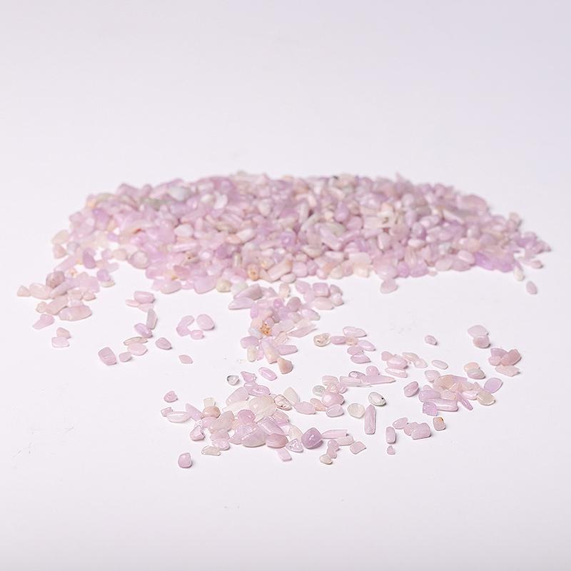 0.1kg Different Size Natural Kunzite Crystal Chips for Decoration Wholesale Crystals USA