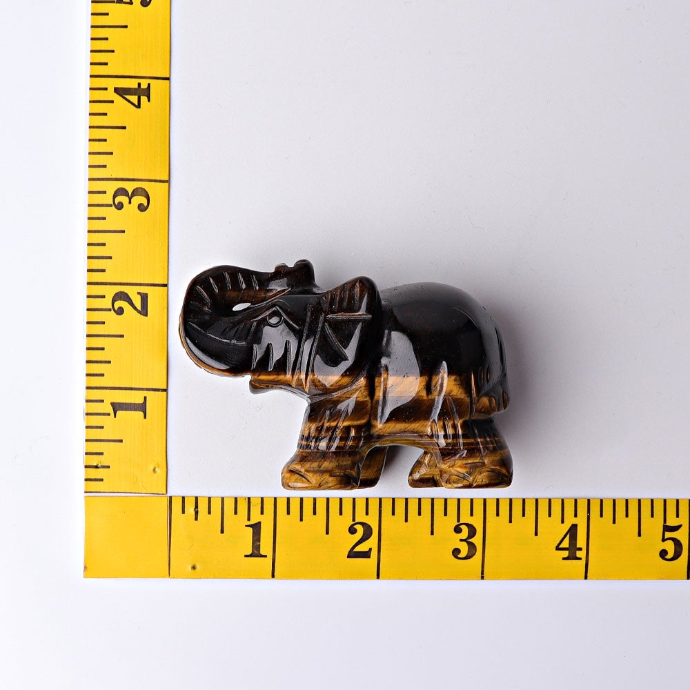 3" Elephant Crystal Carvings Wholesale Crystals USA