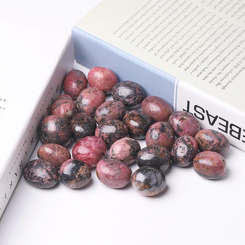0.1kg 25mm-35mm Rhodonite Tumbles Wholesale Crystals USA