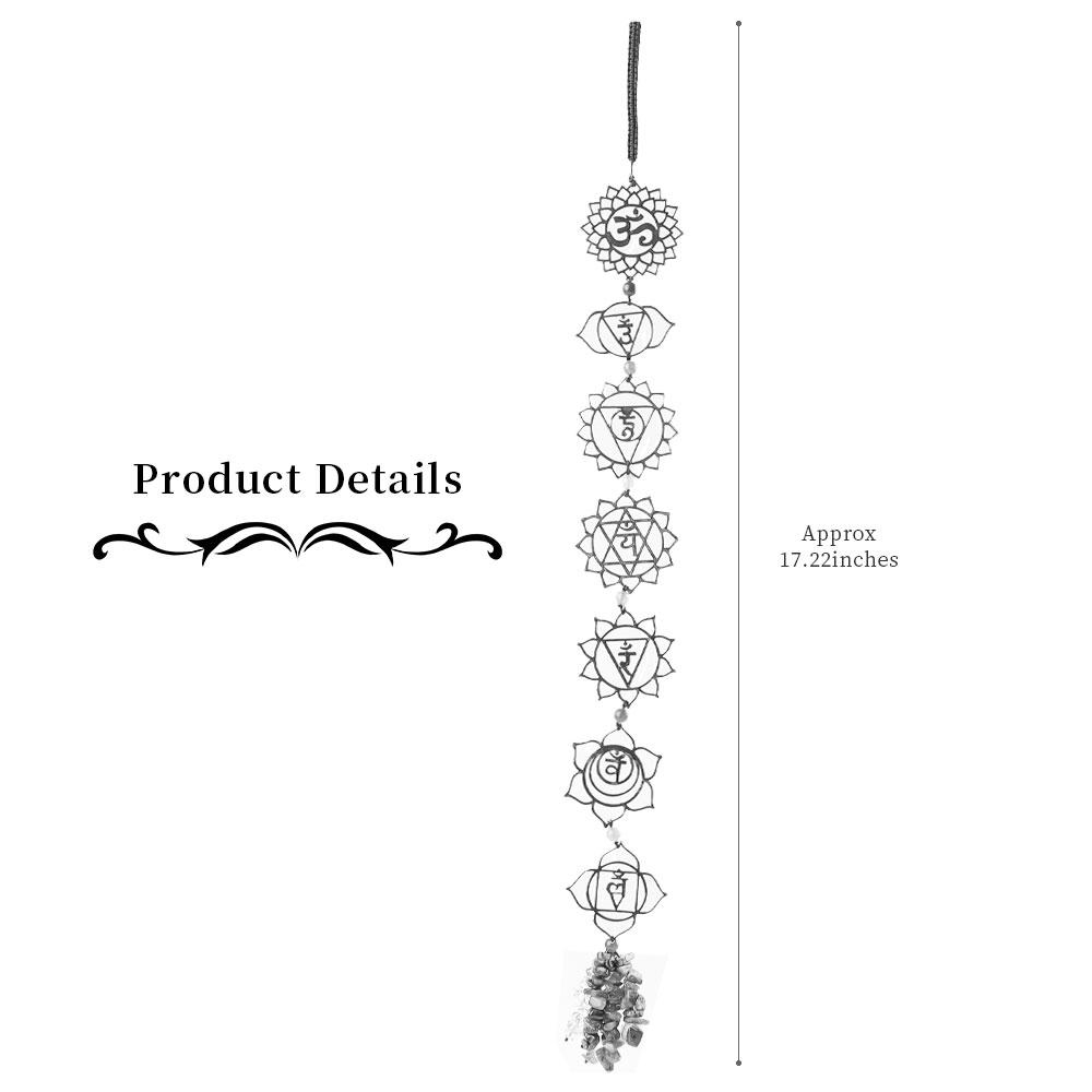 Chakra Metal Car Hanging Ornament With Crystal Tassel Wholesale Crystals USA