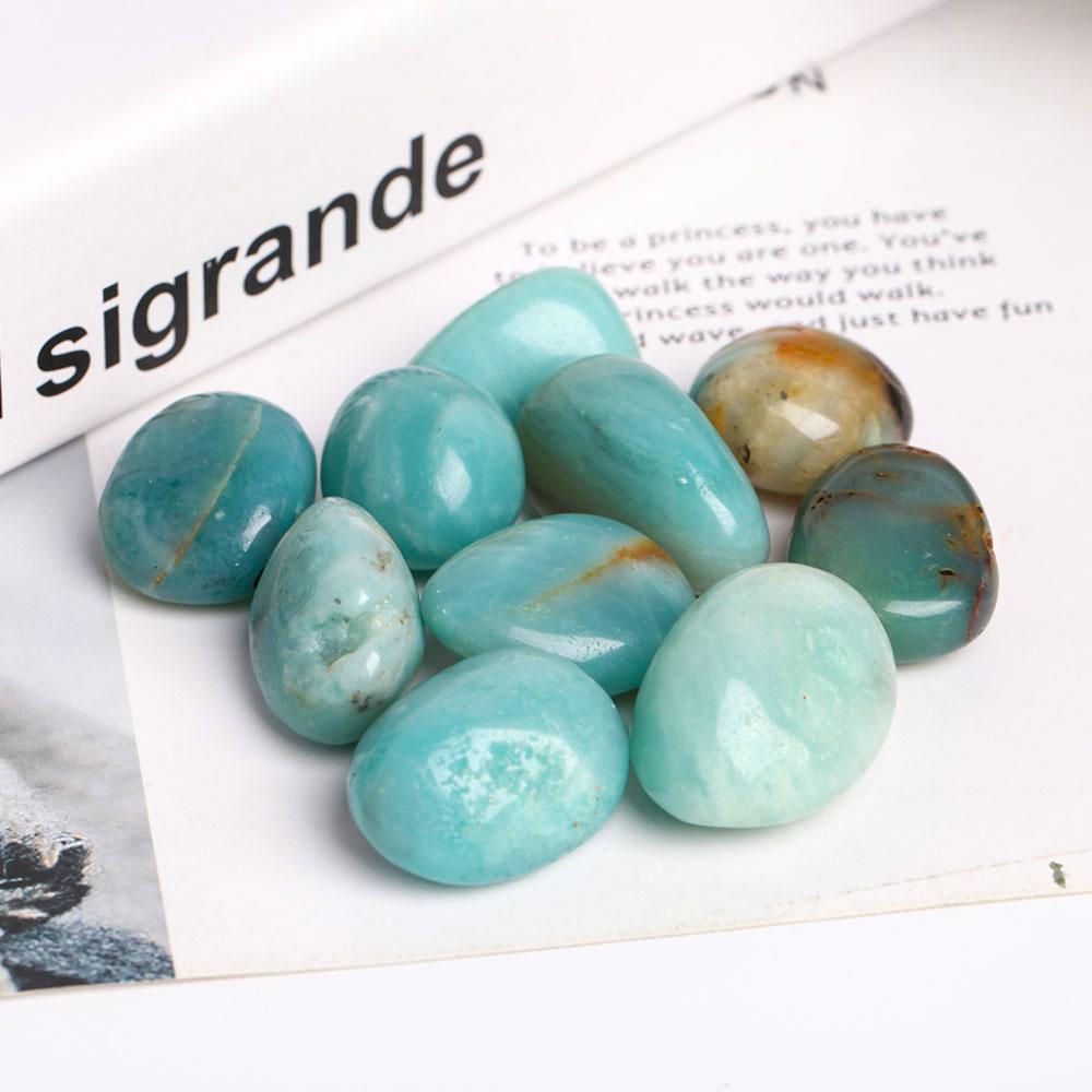 0.1kg Sky Blue Stone Crystal Tumbles Wholesale Crystals USA