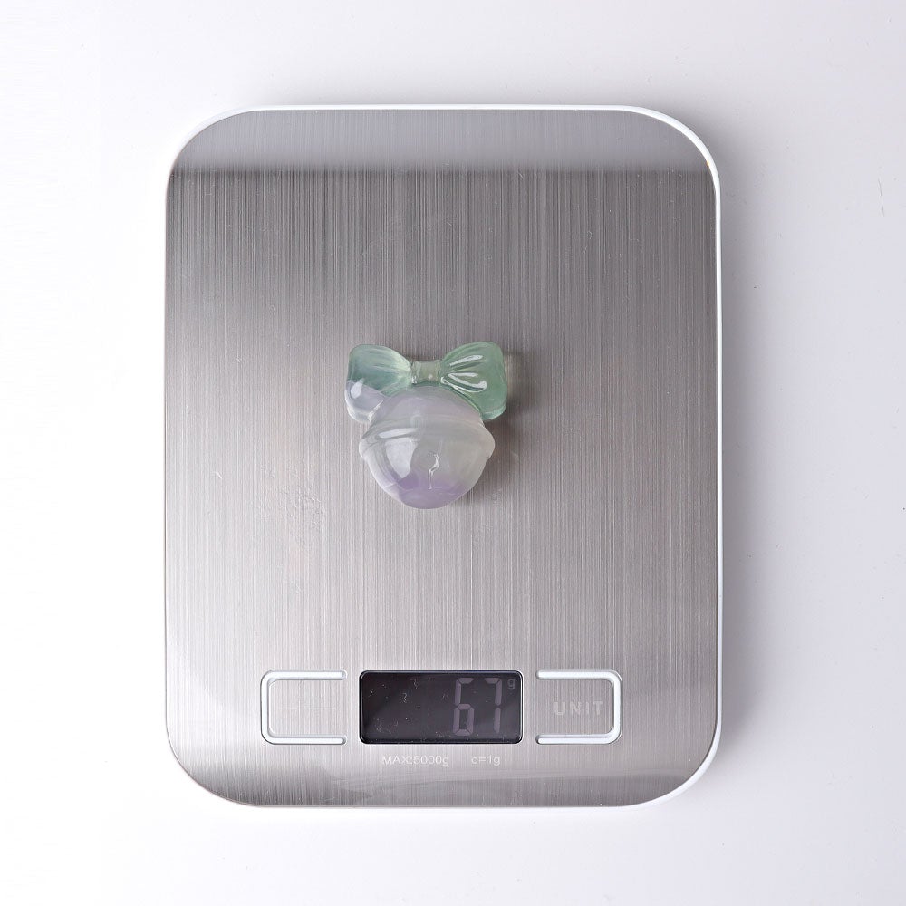 1.6" Fluorite Ring Bell Crystal Carvings for Christmas Wholesale Crystals USA