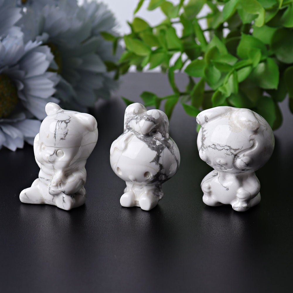 1.5" Howlite Animal Crystal Carvings Wholesale Crystals USA