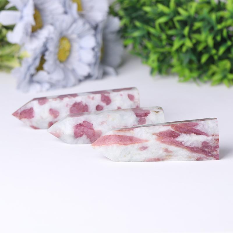Natural High Quality Pink Tourmaline Point Healing Crystal Tower Wholesale Crystals USA