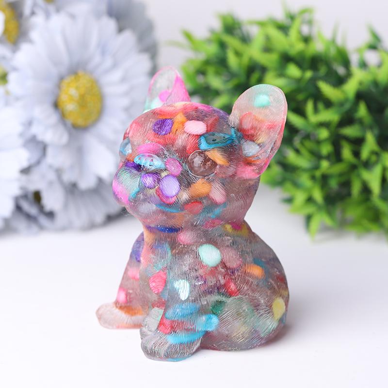4" Resin French Bulldog Crystal Carvings Wholesale Crystals USA