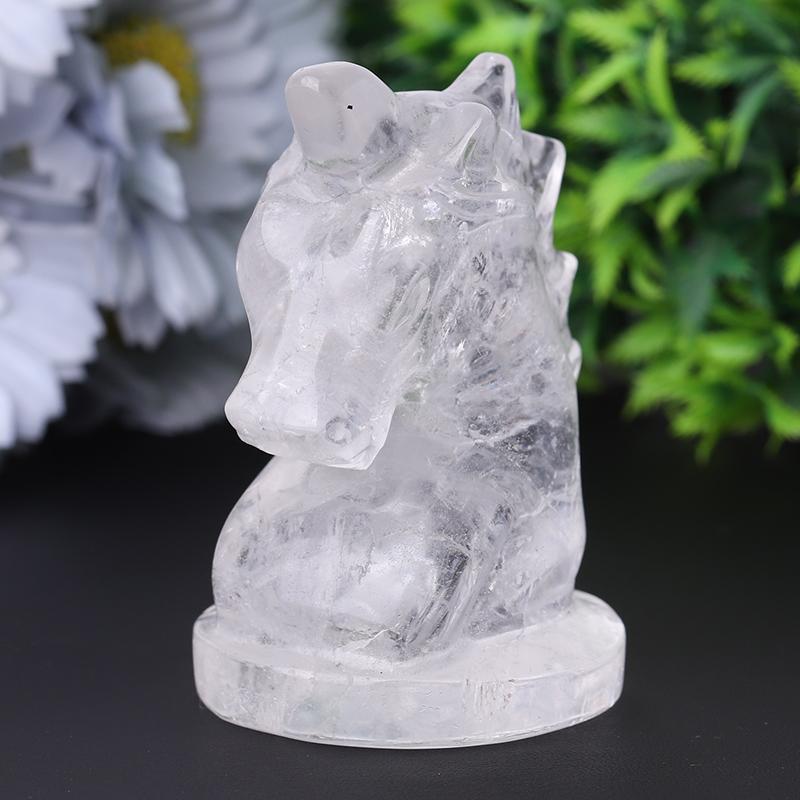 3" Clear Quartz Unicorn Crystal Carvings Wholesale Crystals USA