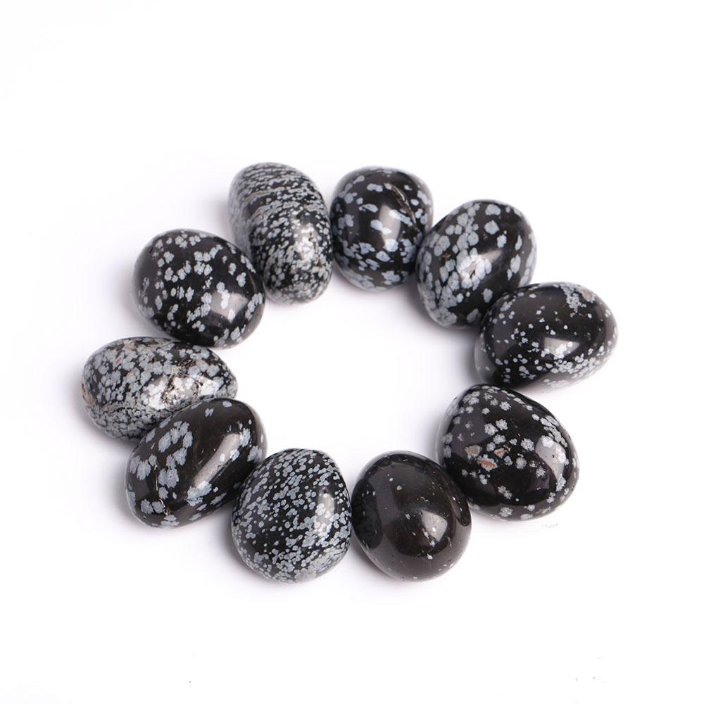 0.1kg Snowflake Obsidian Crystal Tumbles Wholesale Crystals USA