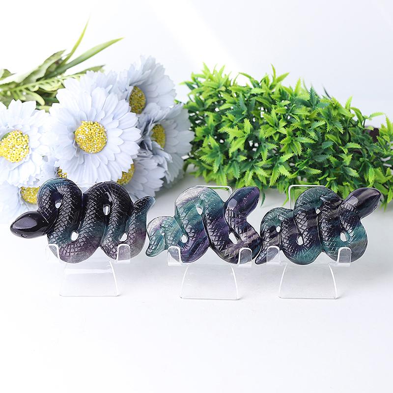 4" Fluorite Snake Crystal Carvings Wholesale Crystals USA
