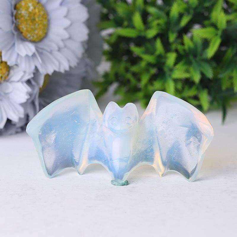 4" Bat Carving Crystal Carving for Halloween Decoration Wholesale Crystals USA