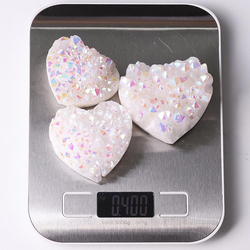 2" Aura Cluster Heart Shape Crystal Carvings Wholesale Crystals USA