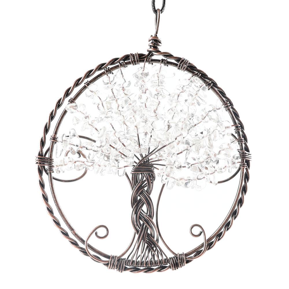 Healing Crystal Jewelry Tree of Life Wire Wrapped Pendant Wholesale Crystals USA