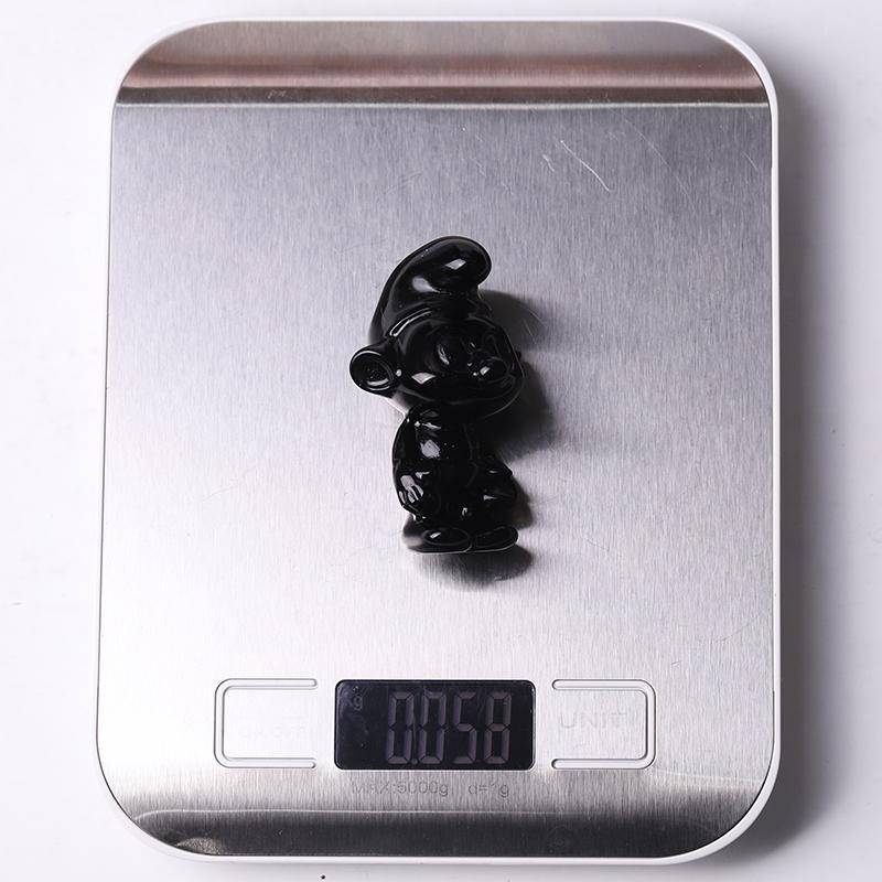 2.5" Black Obsidian Smurfs Crystal Carvings Wholesale Crystals USA