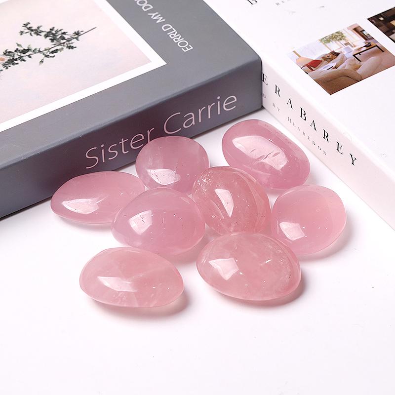 0.1kg 50mm-60mm Rose Quartz Tumbles Palm stones Wholesale Crystals USA