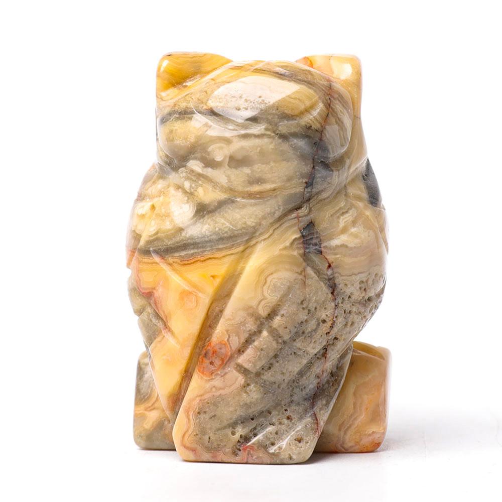 2.0" Crazy Agate Owl Figurine Crystal Carvings Wholesale Crystals USA